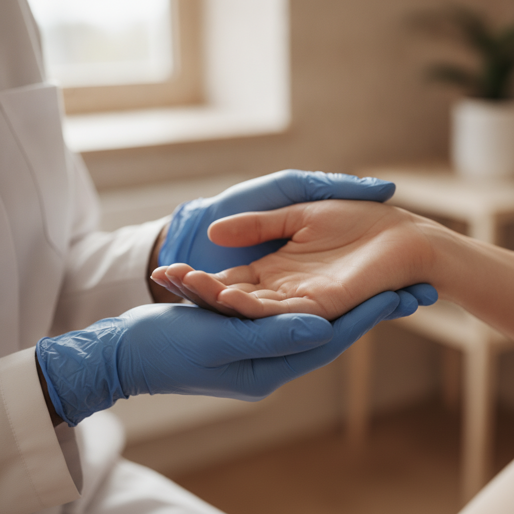 Annual Wellness Exam just hands black nurse