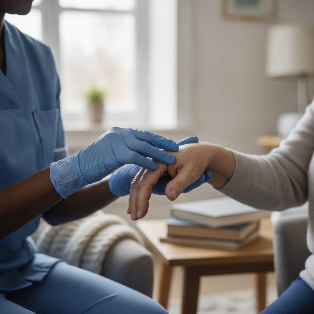 In-Home Medical Care just hands black nurse